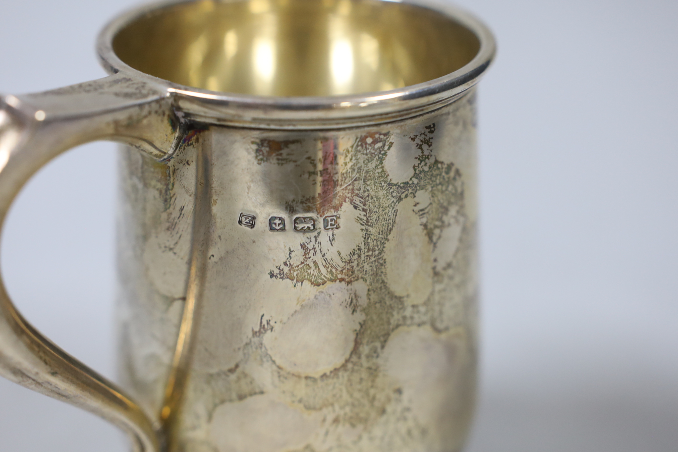 A George V silver tankard, A & J Zimmerman, Birmingham, 1929, height 12.5cm, 9.6oz., NB: From the Estate of Rt Hon Lord Lawson of Blaby